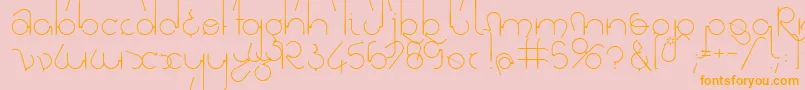 Visionmkg-Schriftart – Orangefarbene Schriften auf rosa Hintergrund