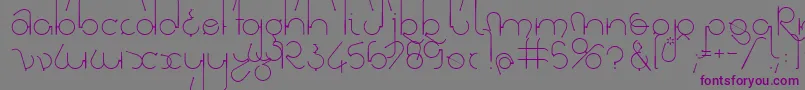 Visionmkg Font – Purple Fonts on Gray Background