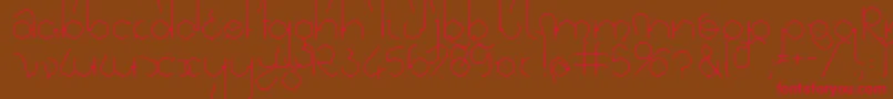 Visionmkg Font – Red Fonts on Brown Background