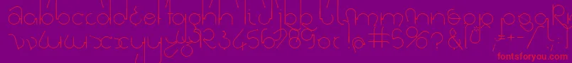 Visionmkg Font – Red Fonts on Purple Background