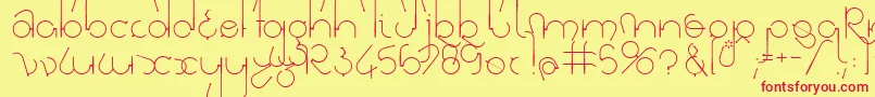 Visionmkg Font – Red Fonts on Yellow Background