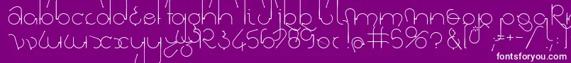 Fonte Visionmkg – fontes brancas em um fundo violeta