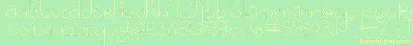 Visionmkg Font – Yellow Fonts on Green Background