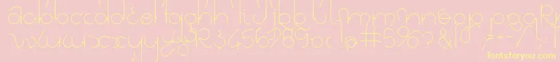 Visionmkg Font – Yellow Fonts on Pink Background