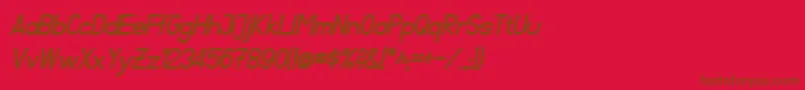 FibelSuedBoldItalic Font – Brown Fonts on Red Background