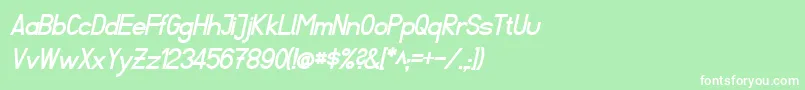 FibelSuedBoldItalic Font – White Fonts on Green Background