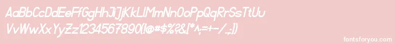 FibelSuedBoldItalic Font – White Fonts on Pink Background