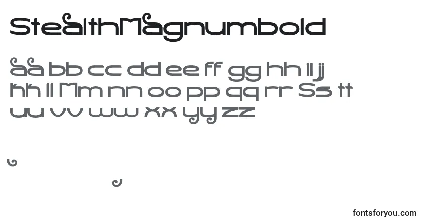 Шрифт StealthMagnumBold – алфавит, цифры, специальные символы