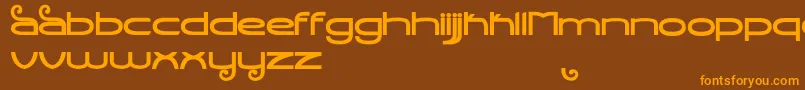 StealthMagnumBold Font – Orange Fonts on Brown Background