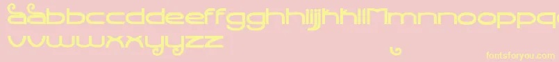 StealthMagnumBold-Schriftart – Gelbe Schriften auf rosa Hintergrund