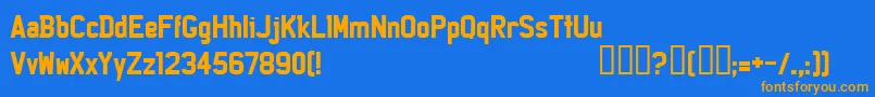 Подробнее о шрифте LicenzPlate Шрифт LicenzPlate – оранжевые шрифты на синем фоне
