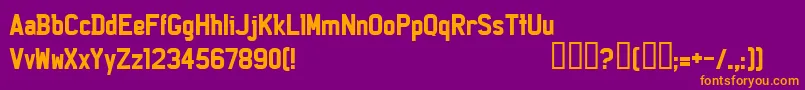 Police LicenzPlate – polices orange sur fond violet