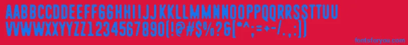 SoulSister Font – Blue Fonts on Red Background