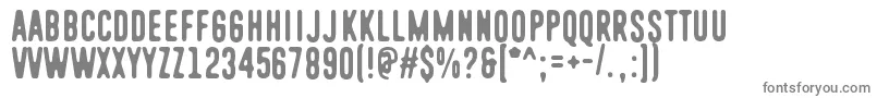 SoulSister-fontti – harmaat kirjasimet valkoisella taustalla