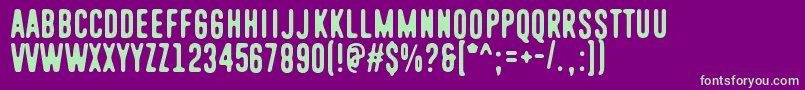 SoulSister Font – Green Fonts on Purple Background