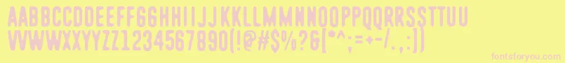 SoulSister Font – Pink Fonts on Yellow Background