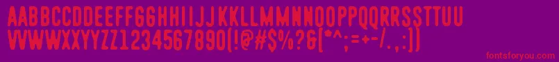 SoulSister Font – Red Fonts on Purple Background