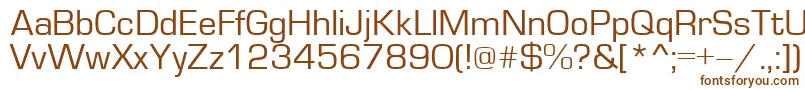 EuropeNormal-fontti – ruskeat fontit valkoisella taustalla