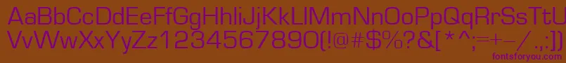 EuropeNormal Font – Purple Fonts on Brown Background