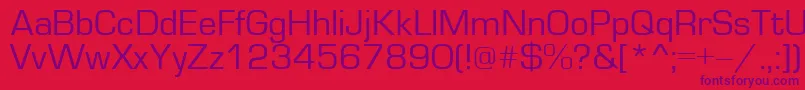 EuropeNormal Font – Purple Fonts on Red Background