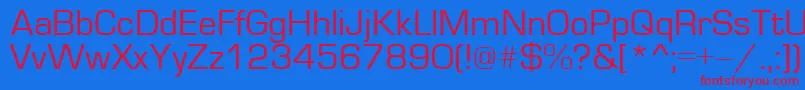 EuropeNormal Font – Red Fonts on Blue Background