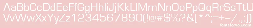 Police EuropeNormal – polices blanches sur fond rose