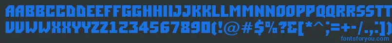 ASimplerBold Font – Blue Fonts on Black Background