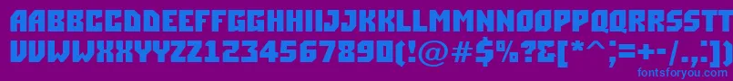 ASimplerBold Font – Blue Fonts on Purple Background