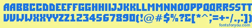 ASimplerBold Font – Blue Fonts on Yellow Background