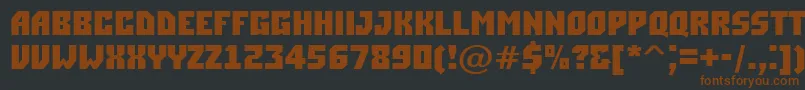 ASimplerBold Font – Brown Fonts on Black Background