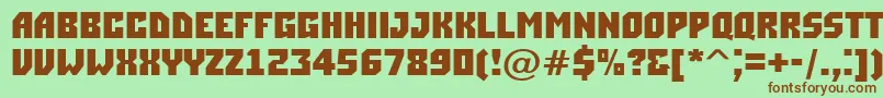 ASimplerBold Font – Brown Fonts on Green Background