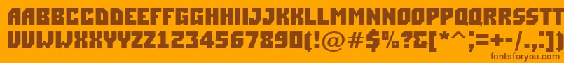 ASimplerBold Font – Brown Fonts on Orange Background