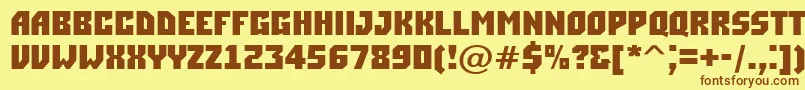 ASimplerBold Font – Brown Fonts on Yellow Background