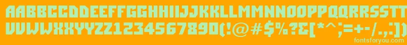 ASimplerBold Font – Green Fonts on Orange Background