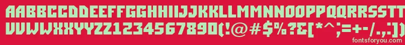 ASimplerBold Font – Green Fonts on Red Background