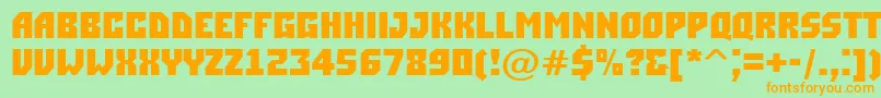 ASimplerBold Font – Orange Fonts on Green Background