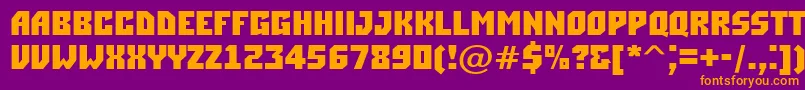 ASimplerBold Font – Orange Fonts on Purple Background