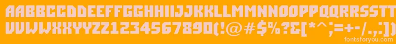 ASimplerBold Font – Pink Fonts on Orange Background