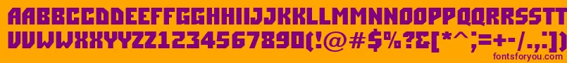 ASimplerBold Font – Purple Fonts on Orange Background