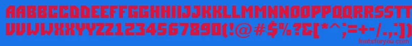 ASimplerBold Font – Red Fonts on Blue Background