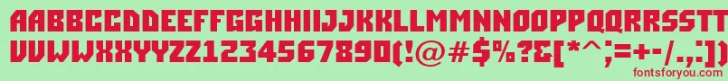 ASimplerBold Font – Red Fonts on Green Background