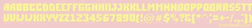 ASimplerBold-Schriftart – Gelbe Schriften auf rosa Hintergrund