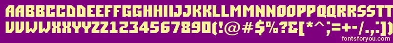 ASimplerBold Font – Yellow Fonts on Purple Background