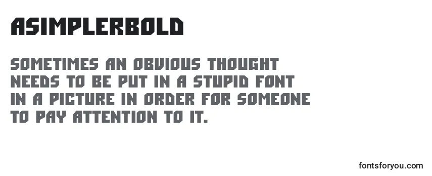 Review of the ASimplerBold Font
