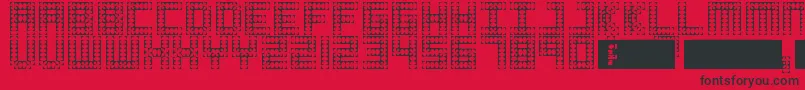 Cosmo Font – Black Fonts on Red Background