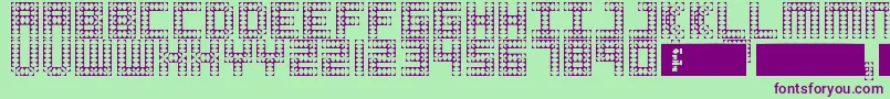 Cosmo Font – Purple Fonts on Green Background