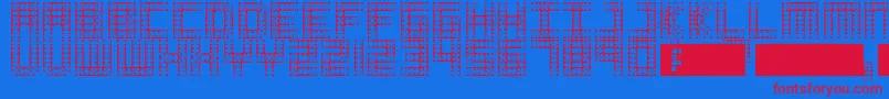 Cosmo Font – Red Fonts on Blue Background