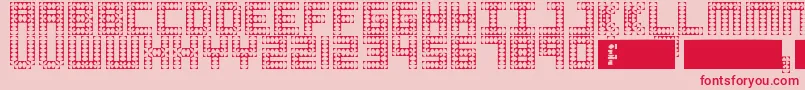 フォントCosmo – ピンクの背景に赤い文字