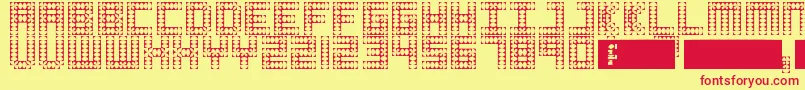 Cosmo Font – Red Fonts on Yellow Background