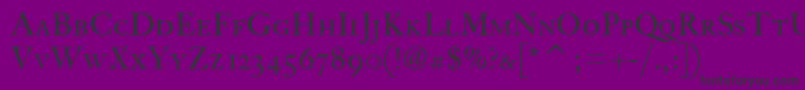 FcaslonthirtyscitcTt Font – Black Fonts on Purple Background